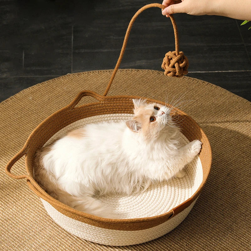 LE BOL ZEN — Panier en coton tissé pour chats